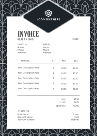 Art Deco Generic Invoice Image Preview