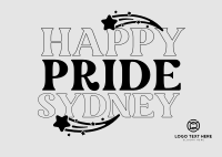 Happy Pride Text Postcard