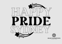 Happy Pride Text Postcard Image Preview