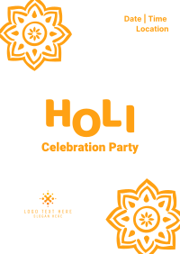 Holi Fest Get Together Flyer