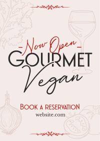 Gourmet Vegan Reservation Poster