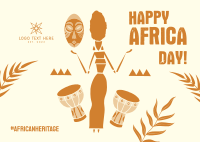 Africa Day Greeting Postcard