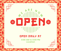 Oriental We’re Open Facebook Post