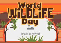 Modern World Wildlife Day Postcard