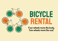 Bicycle Rental Postcard