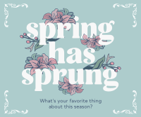 Vintage Floral Spring Facebook Post