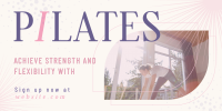 Simple Flexibility Pilates Twitter Post Design