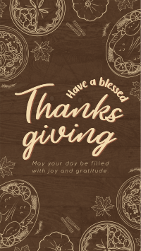 Blessed Thanksgiving TikTok Video Design