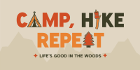 Minimalist Camping Quote Twitter Post