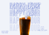 Oktoberfest Party Postcard Design