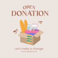 Open Donation Instagram Post Design