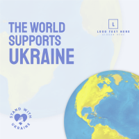 The World Supports Ukraine Linkedin Post