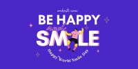 Be Happy And Smile Twitter Post