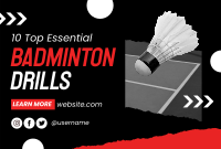 Badminton O’ Clock Pinterest Cover Design