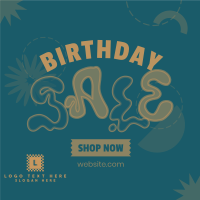 Hippie Birthday Sale Instagram Post