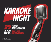 Friday Karaoke Night Facebook Post