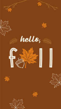 Hello Fall Greeting Facebook Story