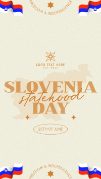 Minimalist Slovenia Statehood Day YouTube Short Image Preview