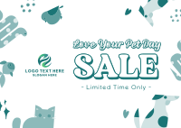 Love Your Pet Day Sale Postcard Design