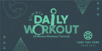 Modern Workout Routine Twitter Post