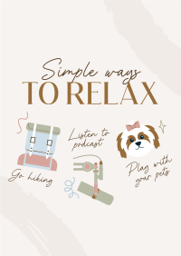 Cute Relaxation Tips Poster