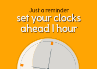 Daylight Saving Reminder Postcard