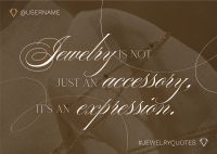 Jewelry Quotes Postcard Design