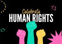 Celebrate Human rights Postcard