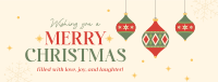 Christmas Decorative  Ornaments Facebook Cover Image Preview