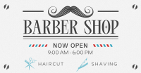 Classic Barber Shop Opening Facebook Ad