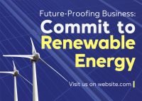 Commit to Renewable Energy Postcard