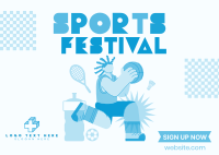 Go for Gold on Sports Festival Postcard