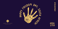 Freedom Day Hand Twitter Post