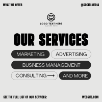 Minimal Bold Services  Linkedin Post Image Preview