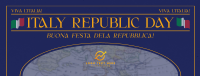 Retro Italian Republic Day Facebook Cover