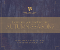 Minimalist Autumn Customer Engagement Facebook Post