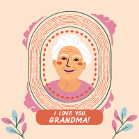 Greeting Grandmother Frame Instagram Post