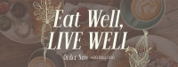 Elegant Food Quotes Facebook Cover Image Preview