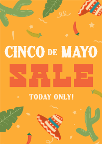 Cinco De Mayo Confetti Sale Flyer