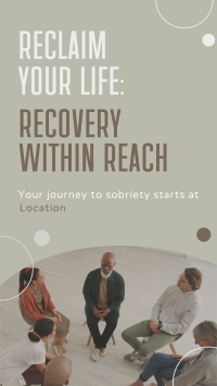 Peaceful Sobriety Support Group Instagram Reel Image Preview