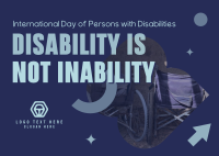 Disability Awareness Postcard Design