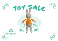 Stuffed Toy Sale Postcard