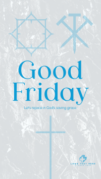 Minimalist Good Friday Greeting  Facebook Story