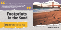 Footprints in the Sand Twitter Post