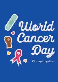 Cancer Day Stickers Poster