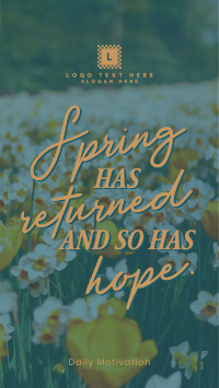 Spring Hope Quote Facebook Story