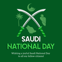 Saudi Day Symbols Instagram Post