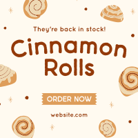 Quirky Cinnamon Rolls Instagram Post