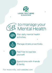 Mental Health Tips Poster