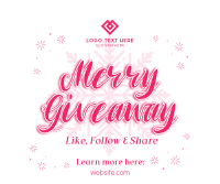 Merry Giveaway Announcement Facebook Post